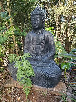 Large Buddha Statue - 100cm CPS61- made from (GRC) a stone composite material. Sturdy in the garden and able to be moved by two people.